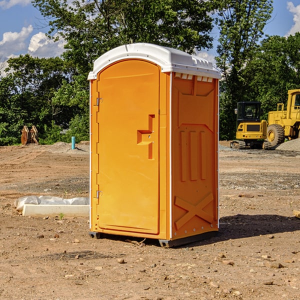 how often are the portable restrooms cleaned and serviced during a rental period in Fairdale North Dakota